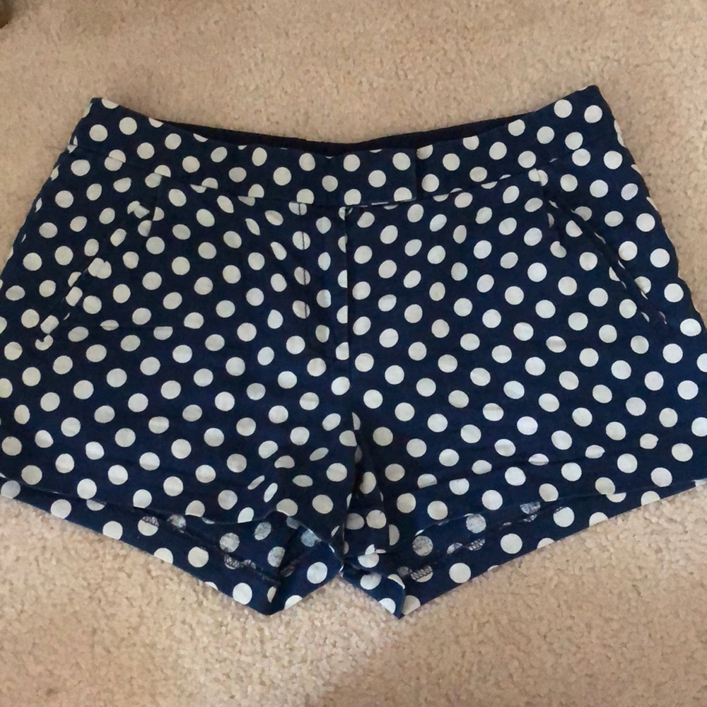 I Crew Navy polka Dot Shorts